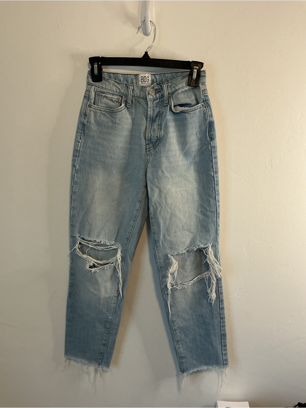 BDG Light Wash Ripped Boyfriend Jeans